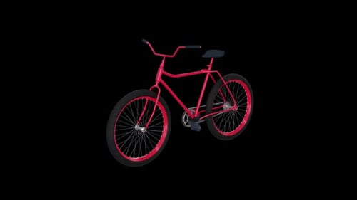 Red Bicycle Alpha Channel