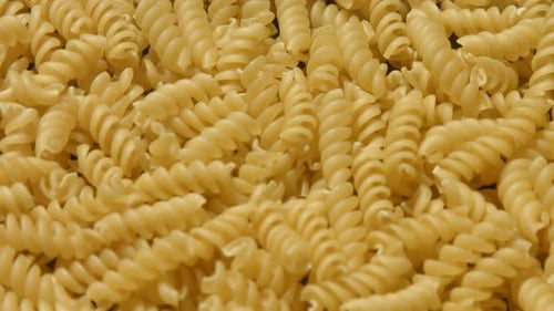 Fusilli Pasta laid out 4K