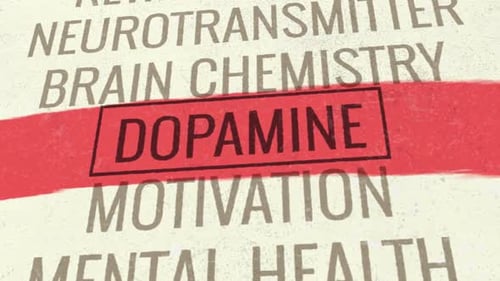 Dopamin 3D-Titelanimation zum Scrollen