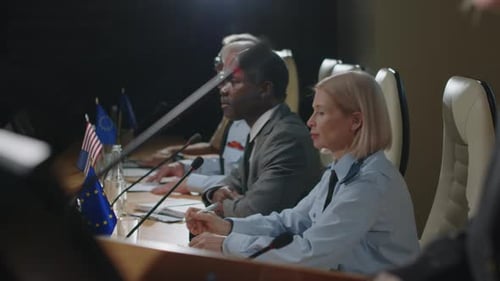 People at a Political Meeting