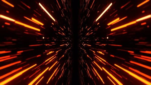 Orange Abstract Light Speed Effect Background Vj Loop In 4K