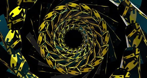 Animación de túnel de color abstracto 4K VJ 27