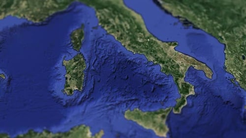 Animated Satellite View of Italian Peninsula
