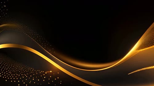 Elegant Golden Fluid Lines Motion Graphics Background