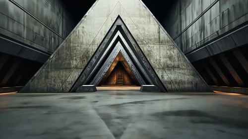 Futuristic Concrete Corridor