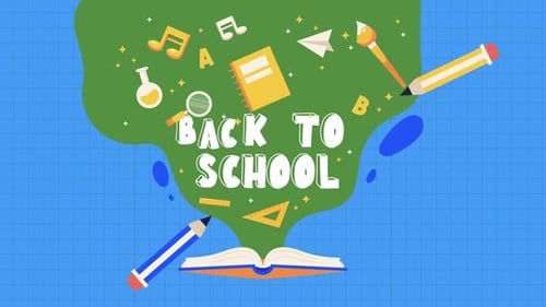 Back to School Illustrated Design with Creative Educational Elements 4K