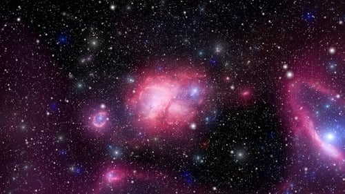 Colorful Animated Star Field in Deep Space