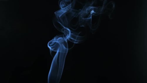 Abstract Smoke Rising on a Black Background