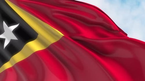 East Timor Flag Waving