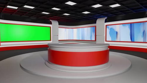 3D Virtual News Studio Ab0013 Background Loop