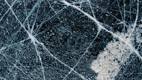 Breathtaking And Aerial View Of Frozen Lake Baikal