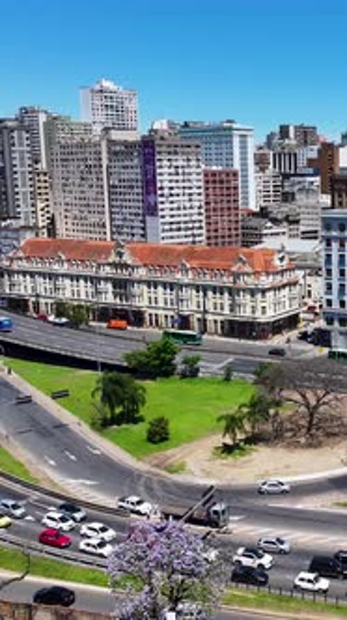 Porto Alegre Skyline At Porto Alegre In Rio Grande Do Sul Brazil.