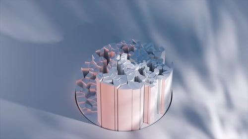 Metallic Structures Dynamically Morphing in Data Visualization Revealing Intricate Patterns Against