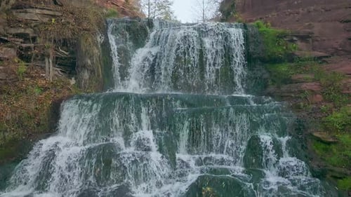 Waterfall Green River Water Rocks Landscape Nature Forest