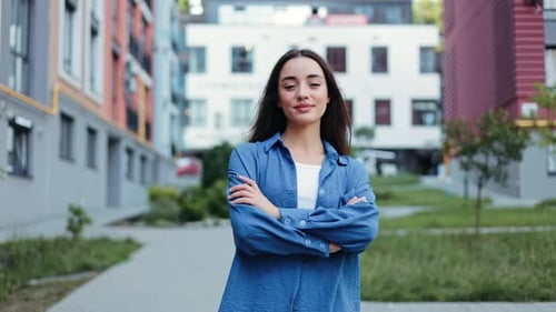 Portrait of a Young Woman in the City