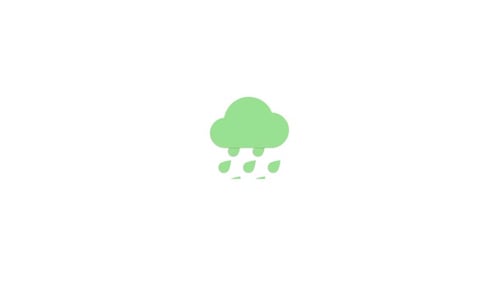 Animationsvideo zur Regenwetter-Symbol-Symbole