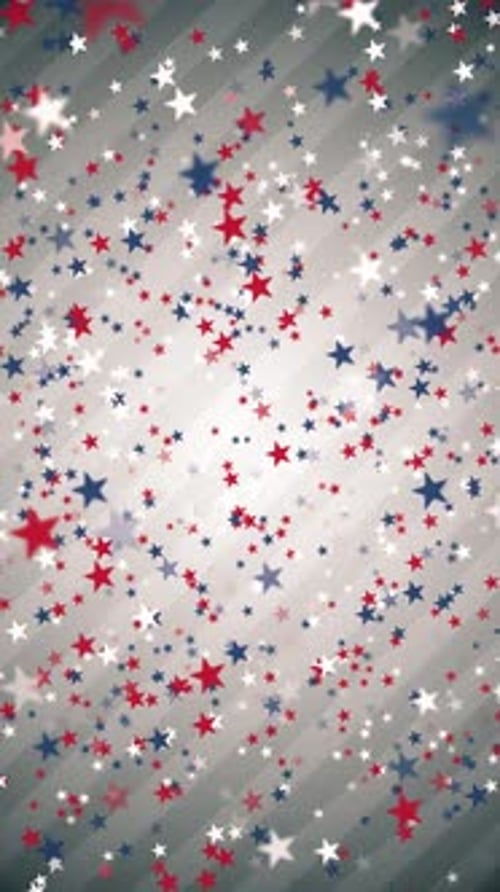 Vertical Video - Red White and Blue Stars USA Background