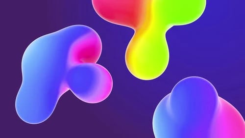 Fluid Organic Shapes Colorful Background Loop Animation
