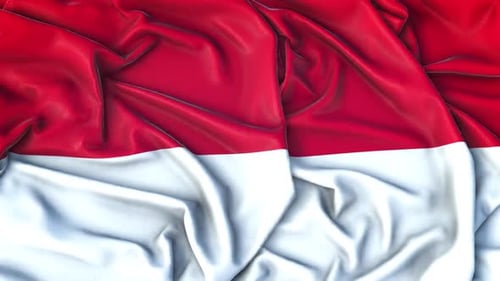 Monaco Flag Zoom In Very Realistic