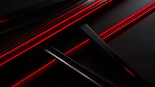 Dynamic Red Glowing Lines Abstract Futuristic Background Loop