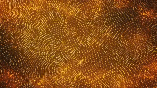 Golden Digital Information Flow Background Loop