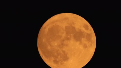 Detailed Close Up of the Full Moon at Night