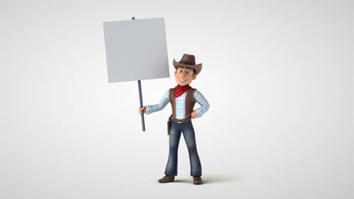 Fun cartoon cowboy