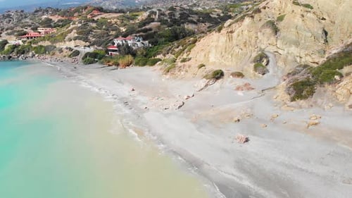Luftbild des Strandes von Ligres