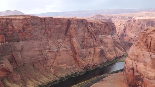 Dramatic views of Horseshoe Bend in Arizona where the Colorado River creates a perfect arc.