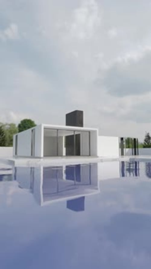 Sleek Modern House Build Animation Architectural Visualization