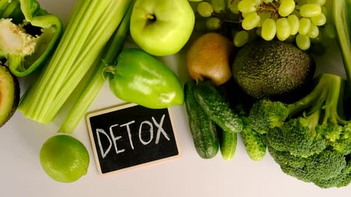Green Foods for Detox Selective Focus