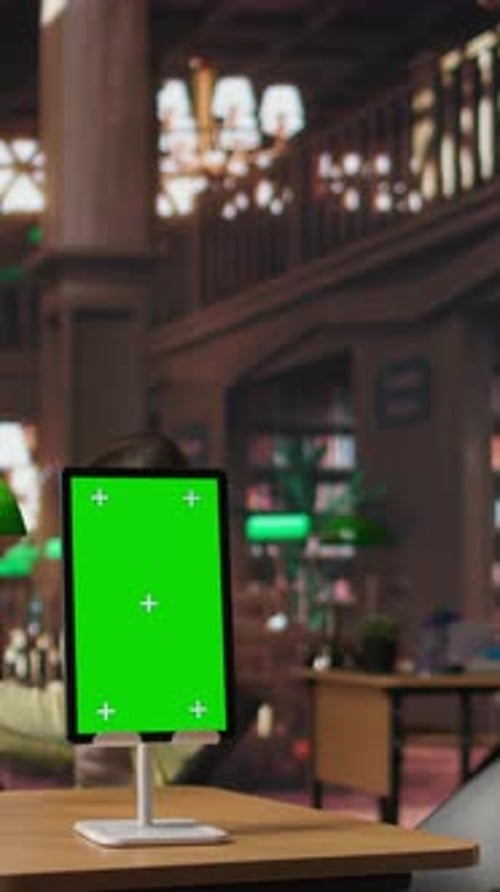 Vertical Video Diverse Students and Tutors Consult Academic Materials Next to Isolated Mockup