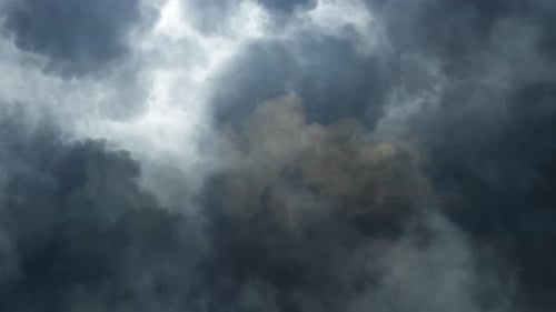 4k timelapse thunderstorm in dark clouds.