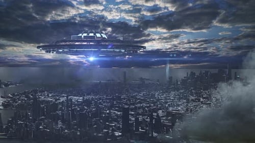 Riesiges UFO schwebt über New York City