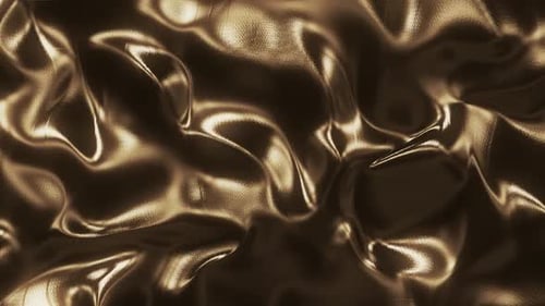 Abstract Golden Liquid Metal Flowing Background Animation