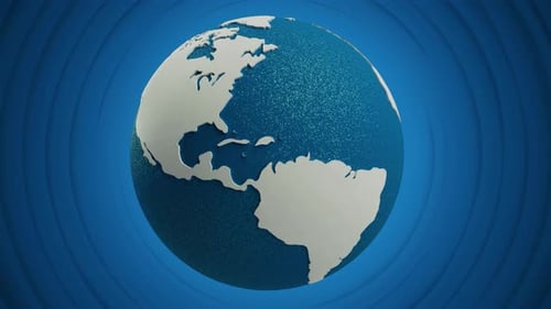 Modern Spinning World Globe Background