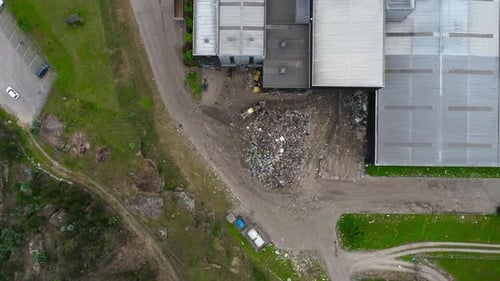 Massive Garbage Dump Aerial View