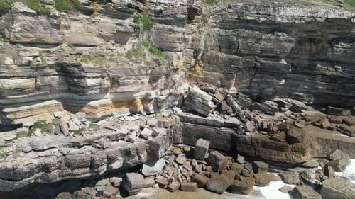 Coastline Rocks Cliff Aerial View 01
