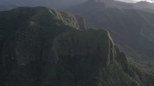 Massive Impressive Mountain Rock Formation on Cine-Like Log