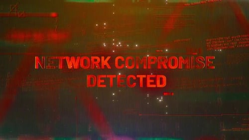 Network Compromise Detected Word On High Technology Futuristic Background