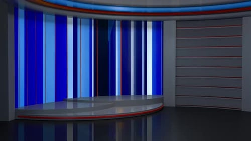 3D Virtual News Studio Hintergrund Loop V003