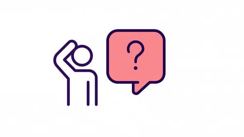 Ícones de cores de perguntas animadas