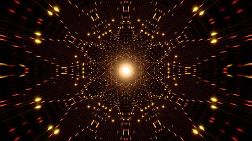 Glittering Intricate Red Star Background Loop