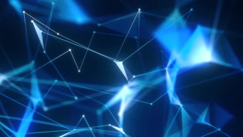 Un fondo azul brillante con una fina rejilla blanca. Movimiento.