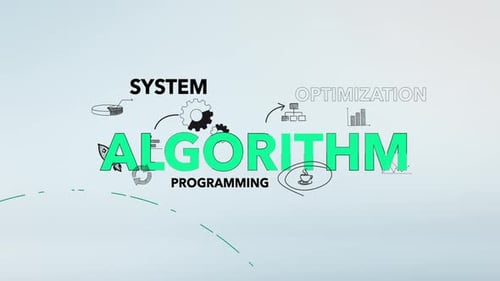 Infographic Algorithm Typography Background