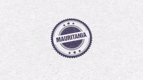 Mauritania Golden Rubber Stamp