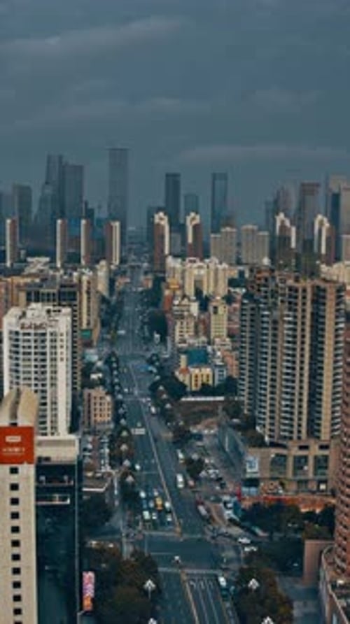 Vertical View Of Shenzhen Cityscape, China