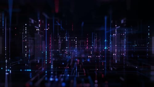 Futuristic Digital Data Network Grid Background