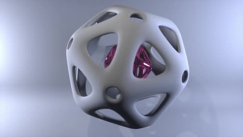 Abstract Geometric 3D Object Rotation