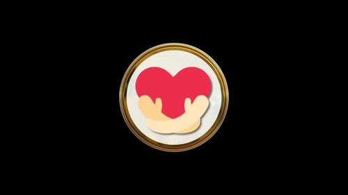 Self Love Circle Icon Loop Animation
